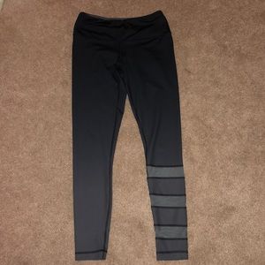 Black and Gray ombré mesh leggings